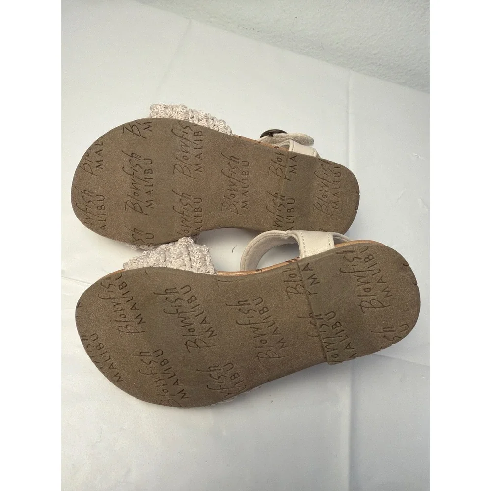 Blowfish Malibu Surly-T Toddler Girls Crochet Bow Sandals Cream Size 8T